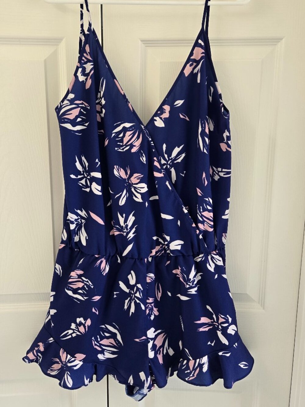 V-Neck Blue Romper